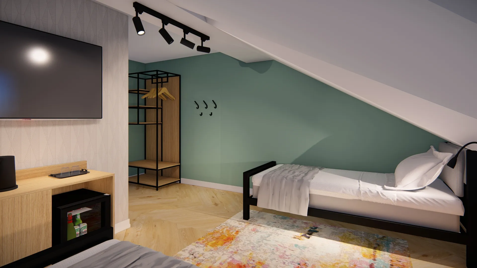 Attic Twin Room — Youngmann House